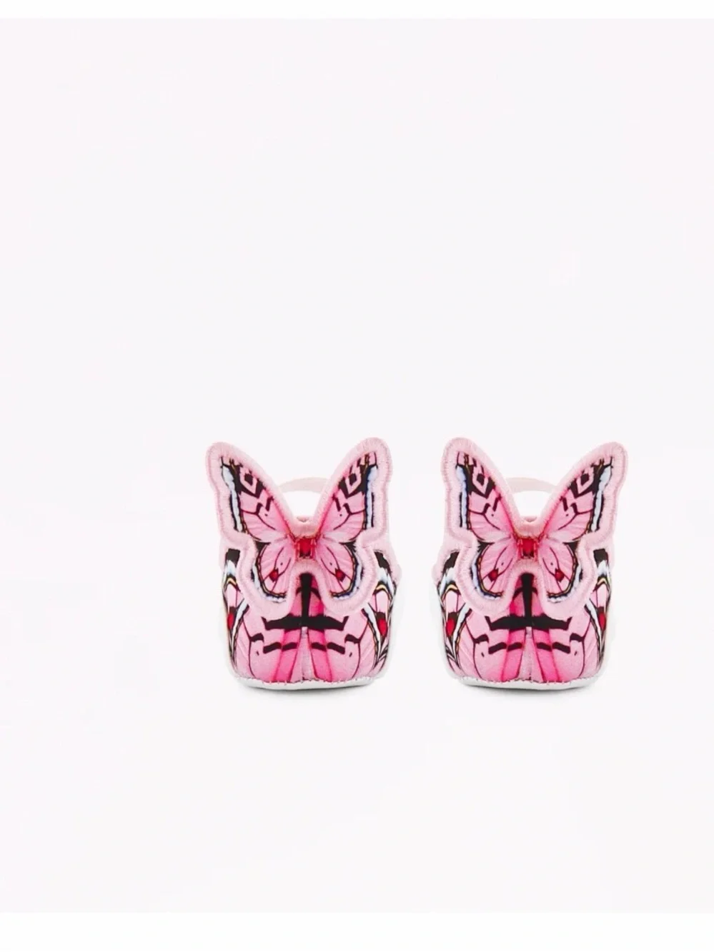 Flat Baby Shoes - White with Pink Butterfly Accent sophia webster mini